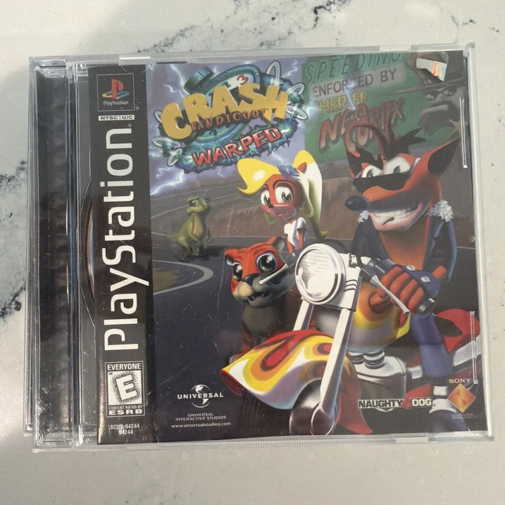 Crash Bandicoot Warped PS1 PlayStation 1 Complete Black Label *TESTED*